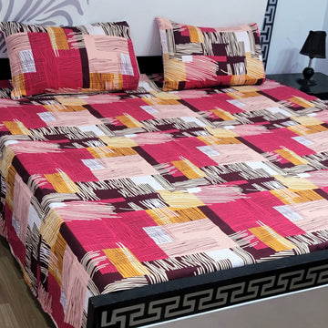 Sherwaan | 3D Crystal cotton single Bed Bedsheets